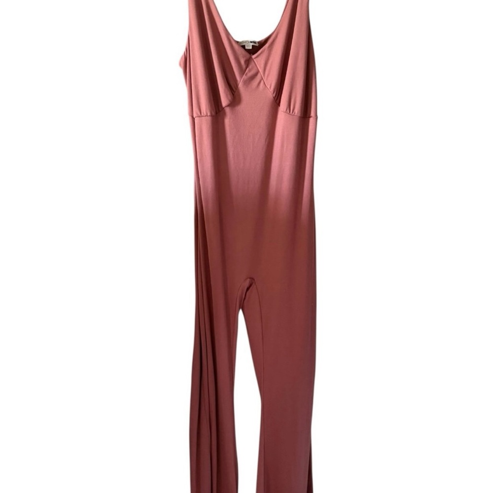 Elegant Pink Jumpsuit fashion nova peach wide